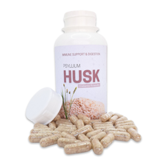 Psyllium Husk - 120 Capsules | Alleviates Diarrhoea Constipation & IBS
