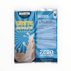 Diabetic Friendly Chocolate Slab 80g | White Chocolate