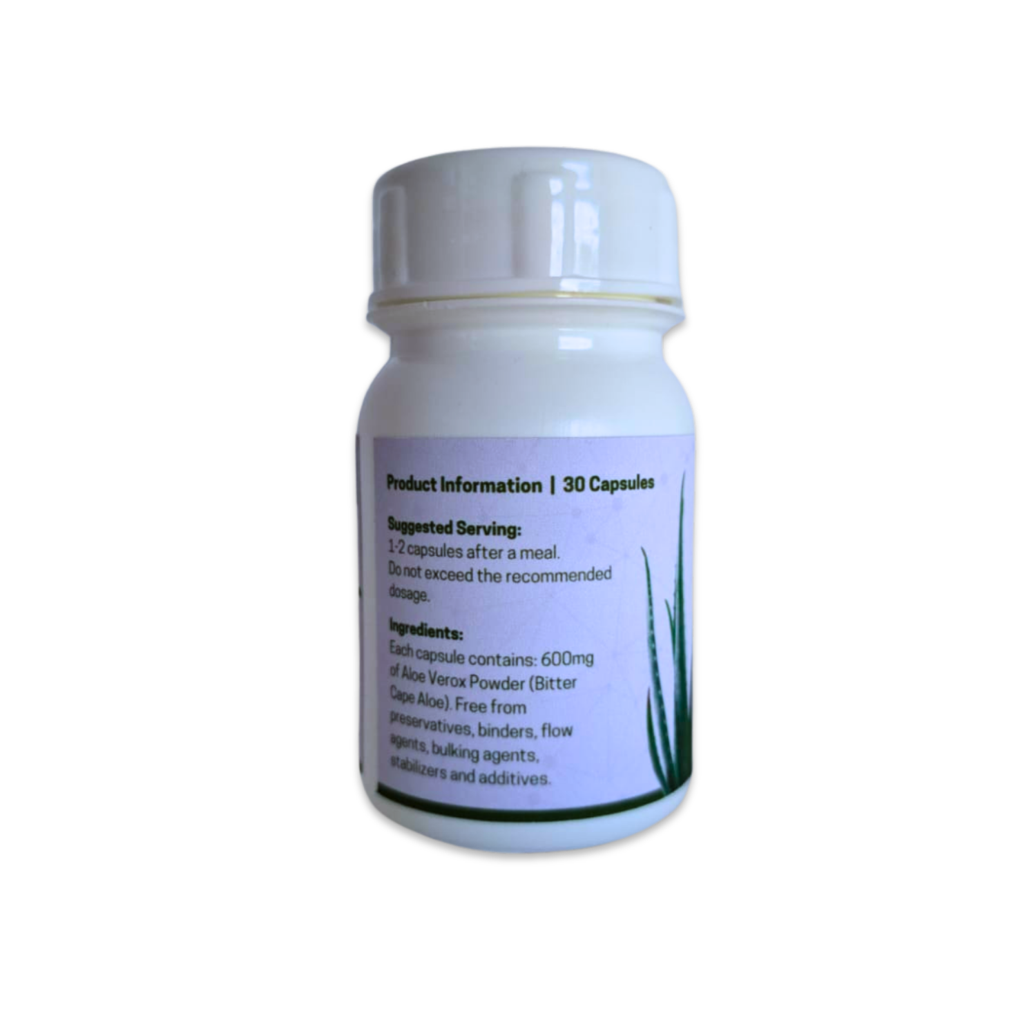 Aloe Verox - 30 Capsules | For bowel movements and used as a laxative
