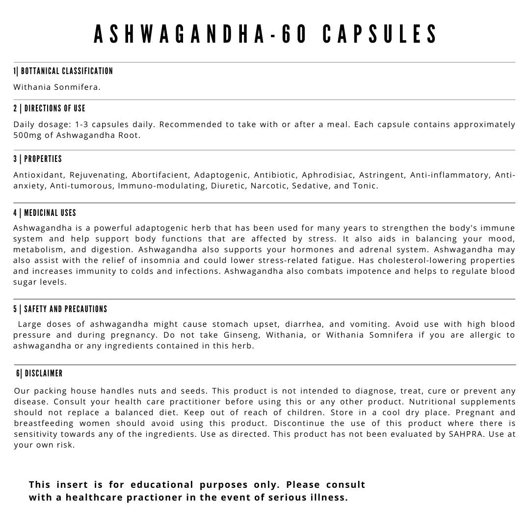 Ashwagandha - 60 Capsules