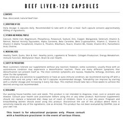 Beef Liver - 120 Capsules