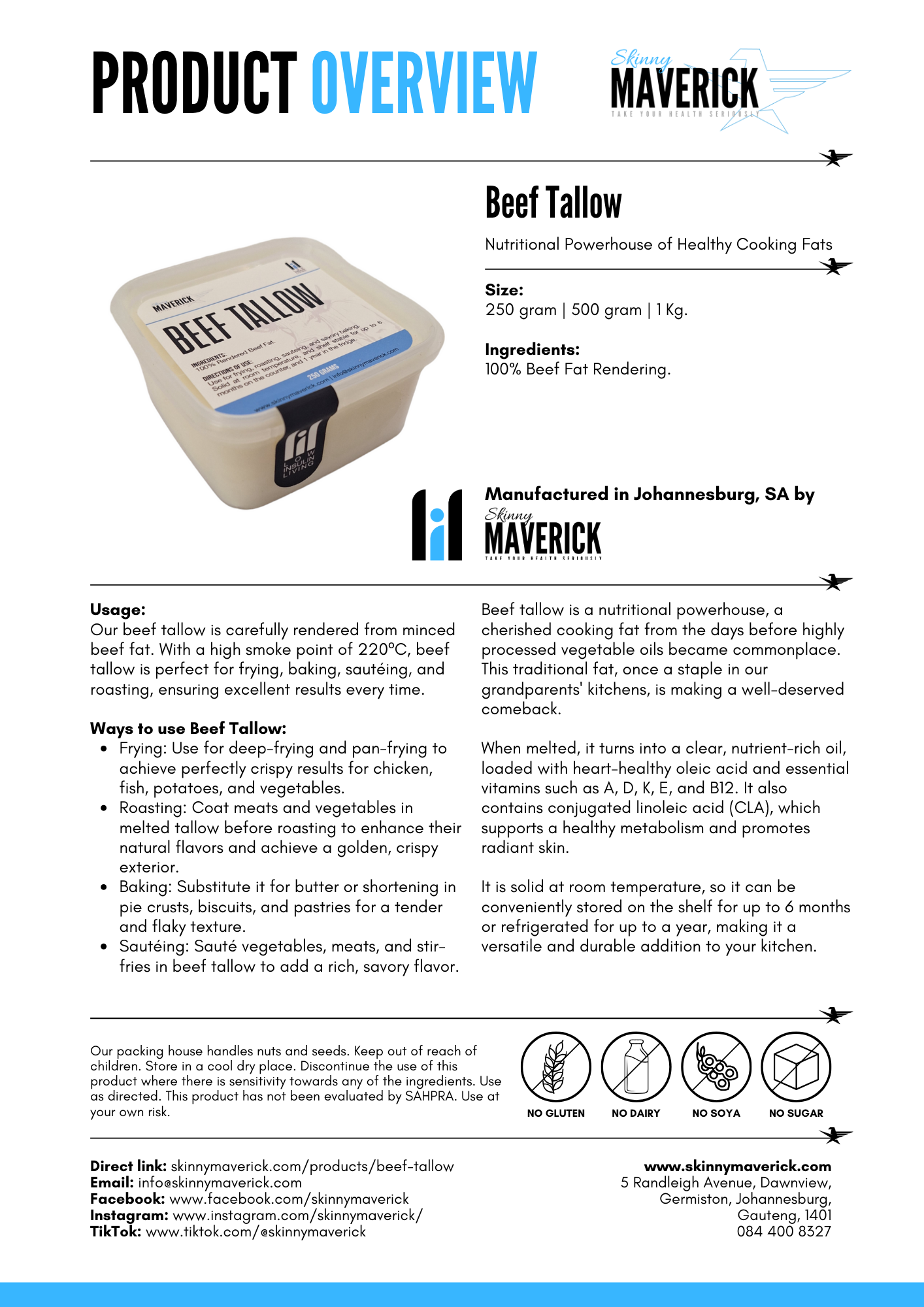 Beef Tallow   |   The Nutritional Powerhouse of Healthy Cooking Fats