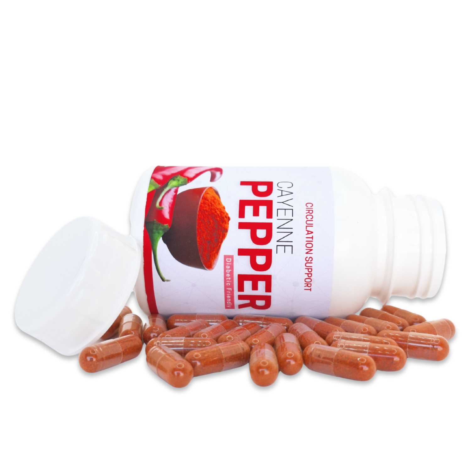 Cayenne Pepper - 90 Capsules | Great support for heart and circulation
