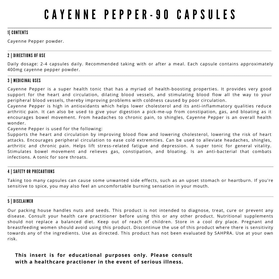 Cayenne Pepper - 90 Capsules