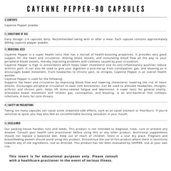 Cayenne Pepper - 90 Capsules
