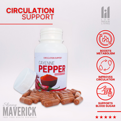 Cayenne Pepper - 90 Capsules | Great support for heart and circulation