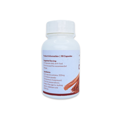 Cinnamon Supplement - 90 Capsules | Cholesterol & Blood Sugar Support