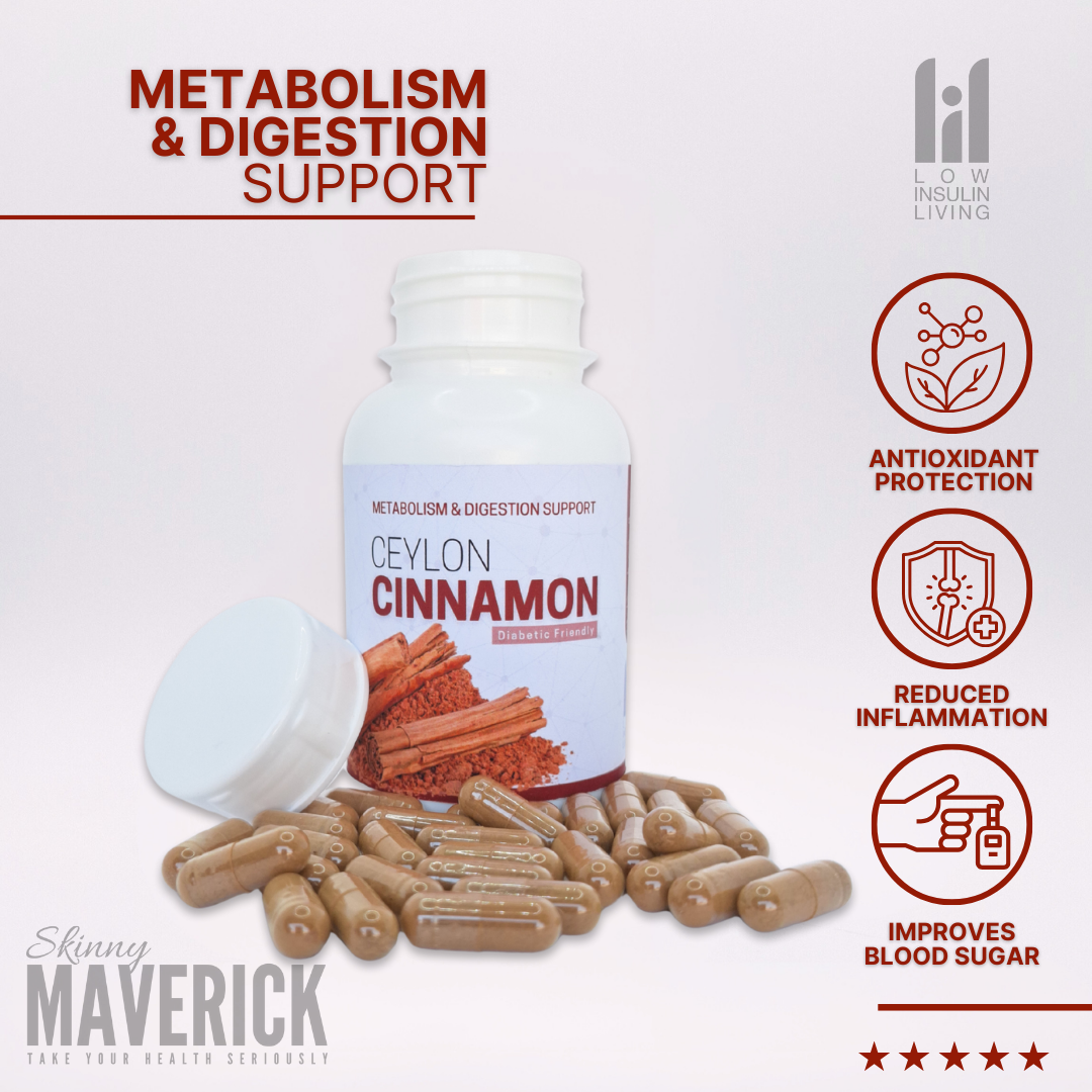 Cinnamon Supplement - 90 Capsules | Cholesterol & Blood Sugar Support