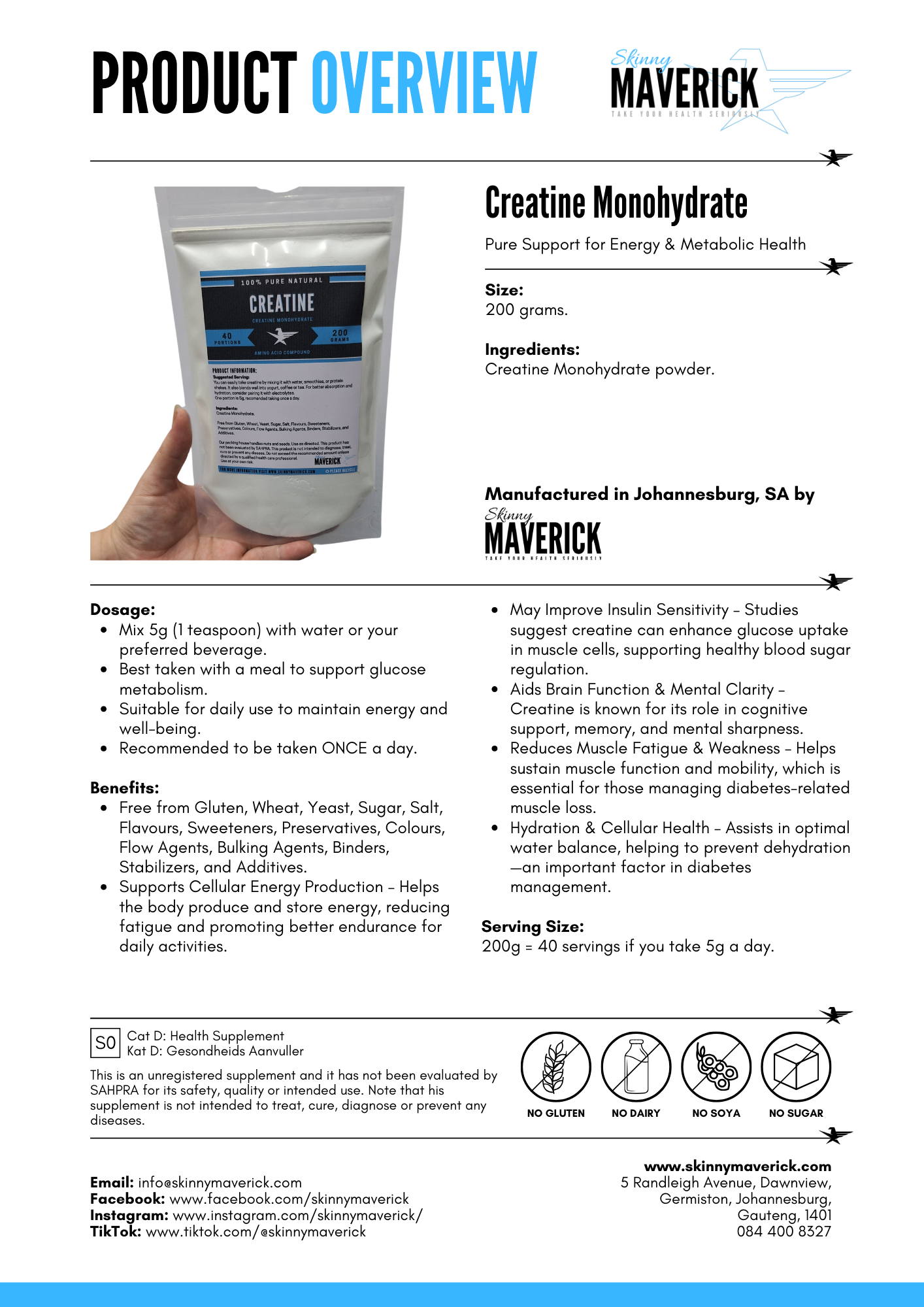 Creatine Monohydrate | Pure Support for Energy & Metabolic Health