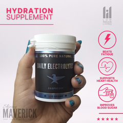 Daily Electrolytes - 120 grams  Raspberry Flavour Hydration Supplement