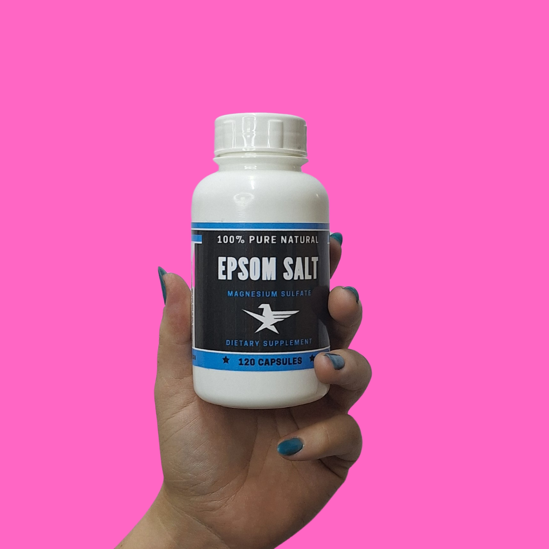 Epsom Salt - 120 Capsules | Constipation, IBS and Bloating Relief