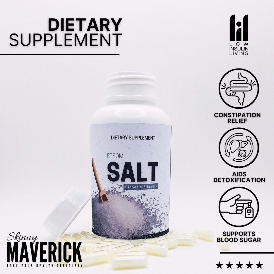 Epsom Salt - 120 Capsules | Constipation, IBS and Bloating Relief