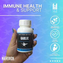 Garlic - 90 Capsules | Fantastic Cardiovascular and Immune Support