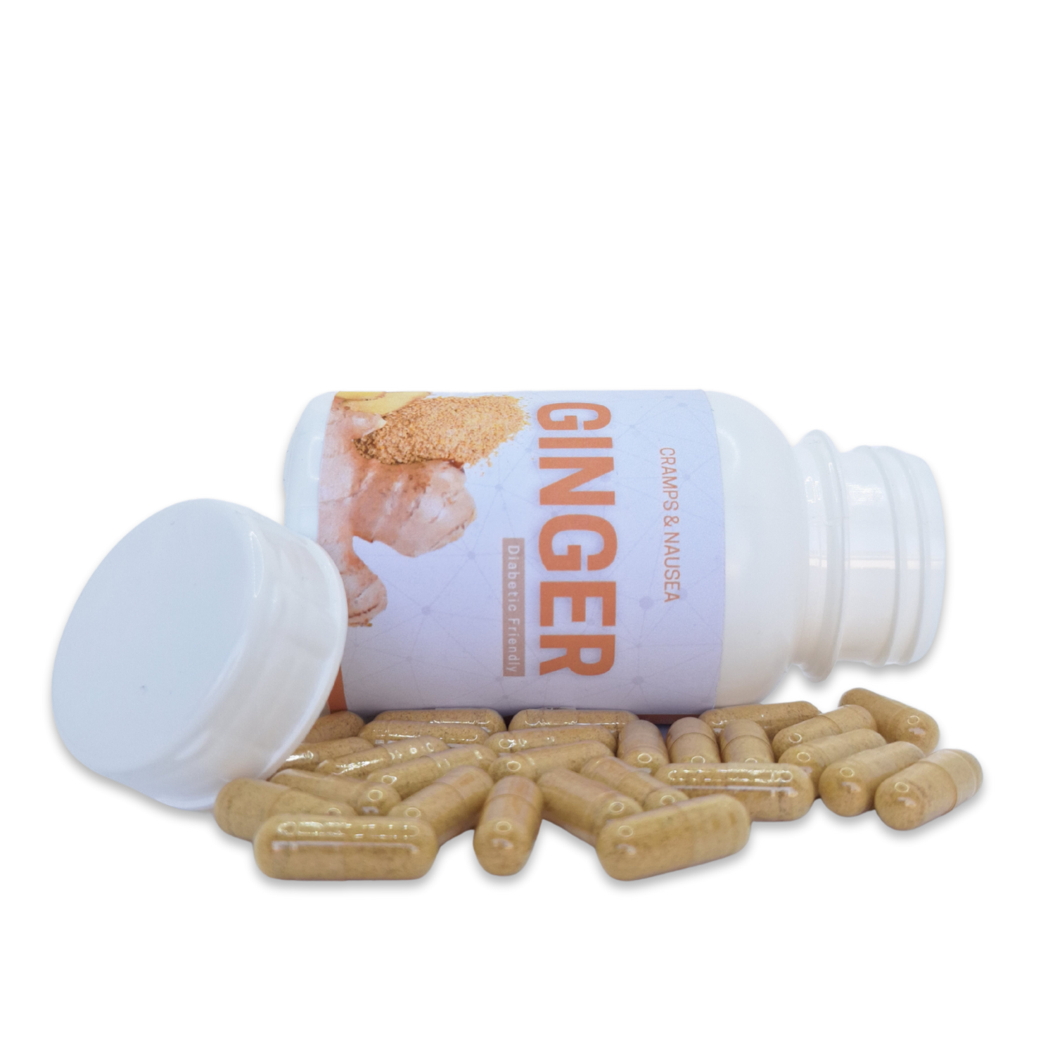 Ginger Supplement - 90 Capsules | For Nausea, Vomiting & Headaches