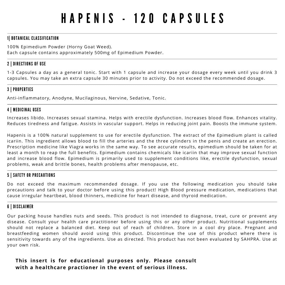 Hapenis - 120 Capsules