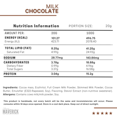 Diabetic Friendly Chocolate Slab 80g | Milk Chocolate
