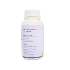 Psyllium Husk - 120 Capsules | Alleviates Diarrhoea Constipation & IBS