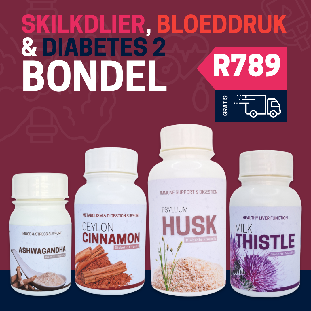 Thyroid, Bloodpressure & Diabetes 2 Bundle | Skildklier, Bloeddruk & Diabetes 2 Bondel
