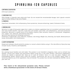 Spirulina - 120 Capsules