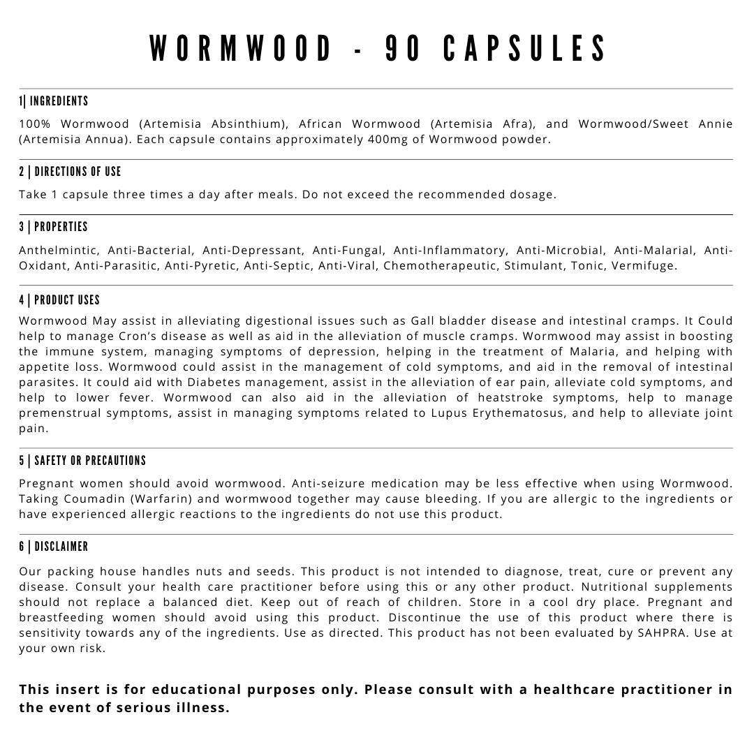 Wormwood - 90 Capsules